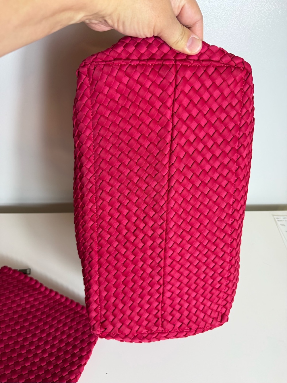 Sol and Selene Neoprene Tote Bag Set Bright Pink Large Beach Casual Summer - Picture 4 of 13